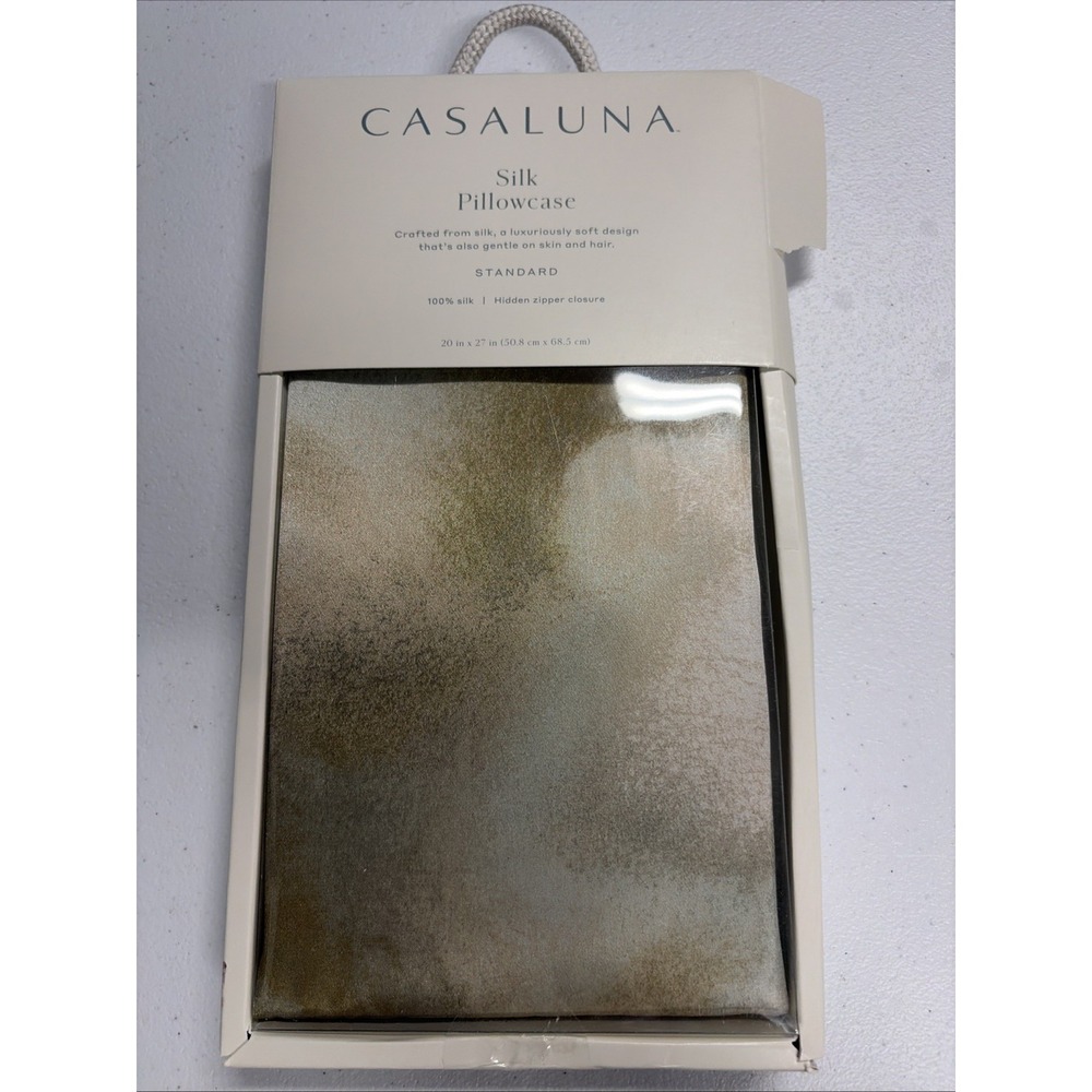 Standard Silk Pillowcases Green Watercolor - Casaluna 32265